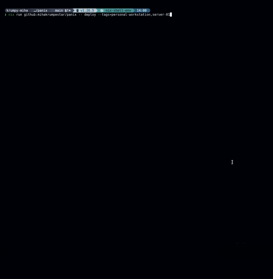 Panix TUI demo